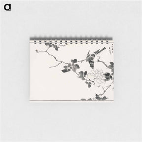 アートメモ帳-Pallas’s Blue Robin and Rose
 - 鳥類図鑑 Memo.
