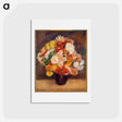 アートポストカード-Bouquet of Chrysanthemums - ピエール オーギュスト ルノワール Postcard.
