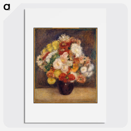 Bouquet of Chrysanthemums - Pierre-Auguste Renoir Poster.