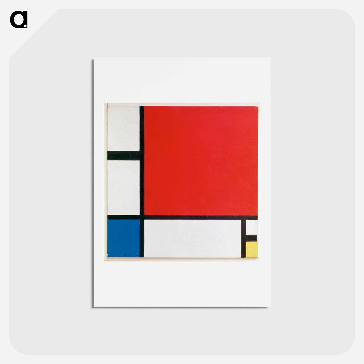 アートポストカード-Composition with Red, Blue, and Yellow - ピエト モンドリアン Postcard.