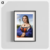 Raphael's Portrait of Maddalena Strozzi Doni - ラファエロ サンティ Poster.
