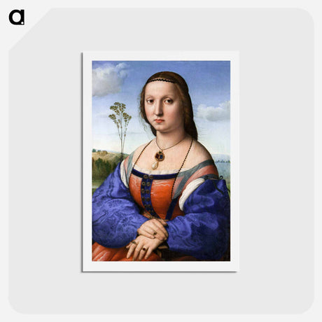 アートポストカード-Raphael's Portrait of Maddalena Strozzi Doni - ラファエロ サンティ Postcard.