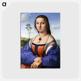 Raphael's Portrait of Maddalena Strozzi Doni - ラファエロ サンティ Postcard.
