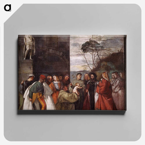 The Miracle of the Newborn Child - ティツィアーノ ヴェチェッリオ Canvas.