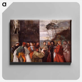 アートパネル-The Miracle of the Newborn Child - ティツィアーノ ヴェチェッリオ Canvas.
