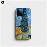 Road with Cypress and Star - Vincent van Gogh Phone Case.