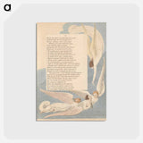 アートポストカード-One Radiant Mark; the Deathbed of the Just - ウィリアム ブレイク Postcard.