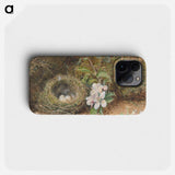 Bird's Nest with Sprays of Apple Blossoms - ウィリアム ヘンリー ハント Phone Case.