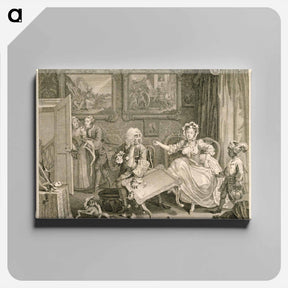 アートパネル-A Harlot's Progress, plate 2 - ウィリアム ホガース Canvas.