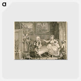 アートポストカード-A Harlot's Progress, plate 2 - ウィリアム ホガース Postcard.