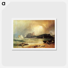 アートポストカード-Pembroke Castle, South Wales, Thunder Storm Approaching - ウィリアム ターナー Postcard.