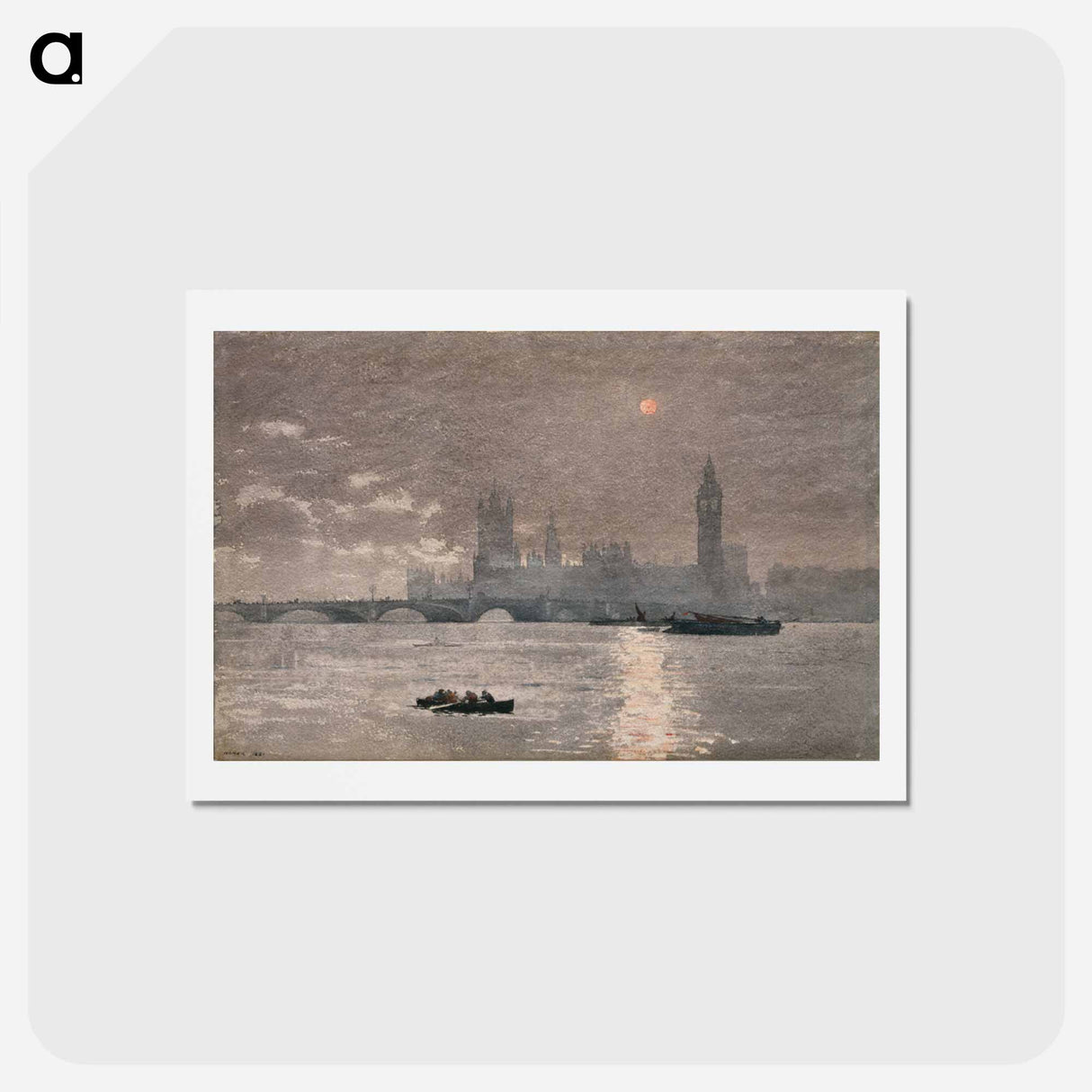 アートポストカード-The Houses of Parliament - ウィンスロー ホーマー Postcard.