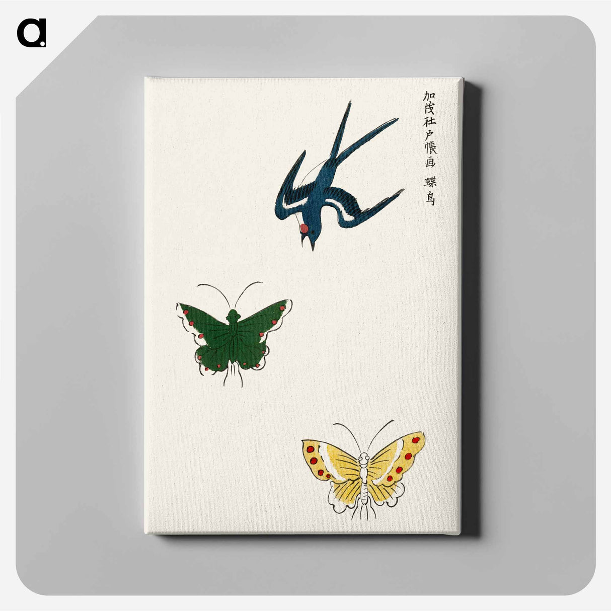 Swallow and Butterflies - 八尾の椿 Canvas.