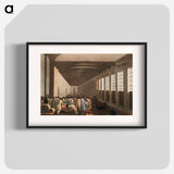 Illustration of the cloth hall from The Costume of Yorkshire - 19世紀のヨークシャー Poster.