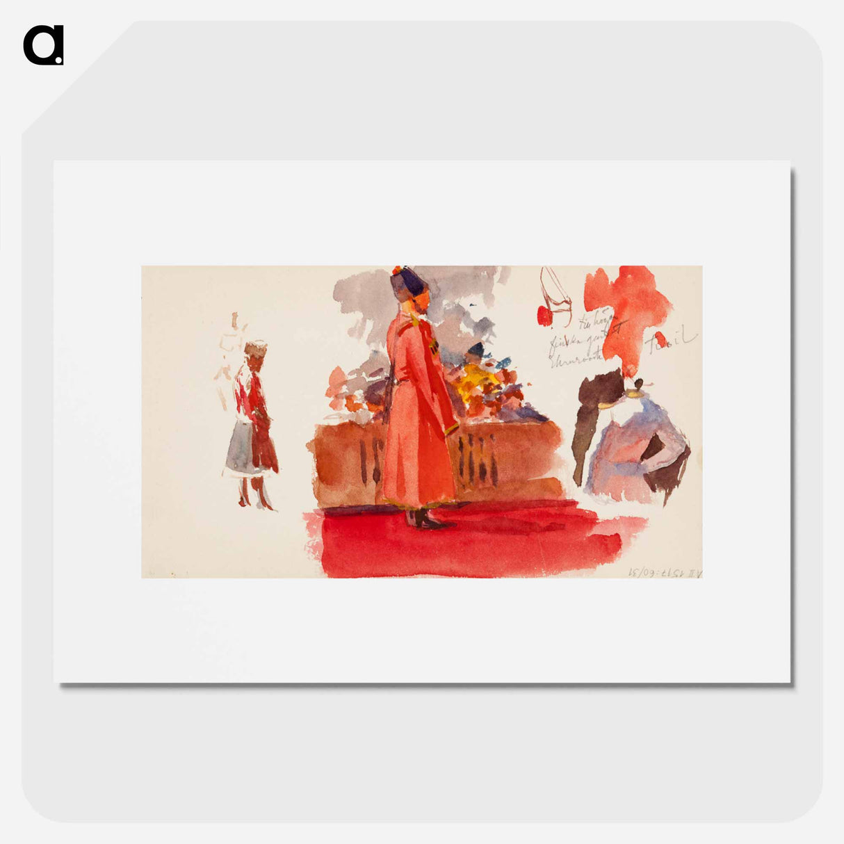 (unknown)part of a sketchbook - アルバート エーデルフェルト Poster.