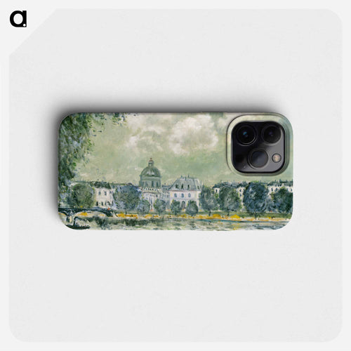 Landscape along the Seine with the Institut de France and the Pont des Arts - アルフレッド シスレー Phone Case.