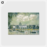アートポストカード-Landscape along the Seine with the Institut de France and the Pont des Arts - アルフレッド シスレー Postcard.