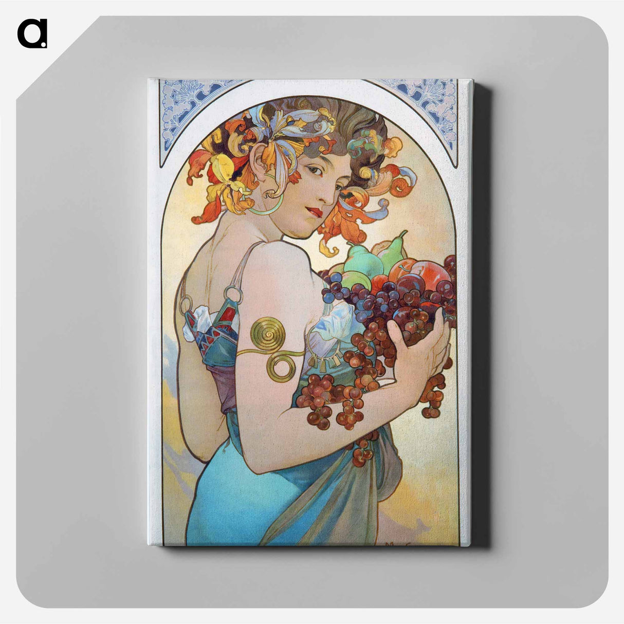 Fruit - Alphonse Mucha Canvas.