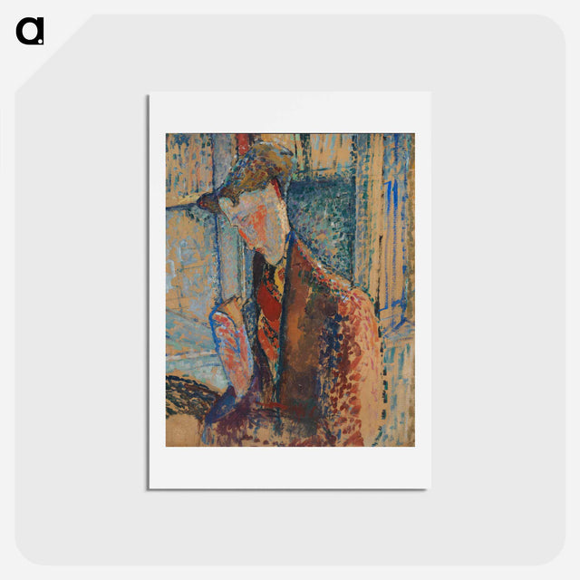 アートポストカード-Reverie (Study for the Portrait of Frank Burty Haviland) - アメデオ モディリアーニ Postcard.