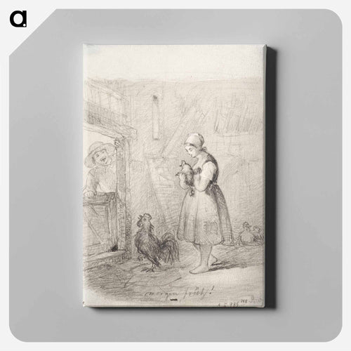 Talonpoikaistyttö kanalassa - アンダース エクマン Canvas.