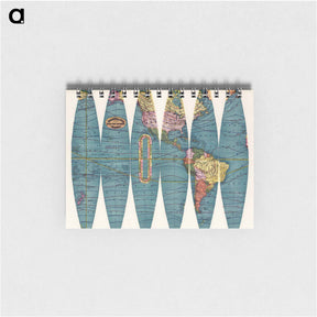 アートメモ帳-New twelve inch terrestrial globe - アンティーク地図 Memo.