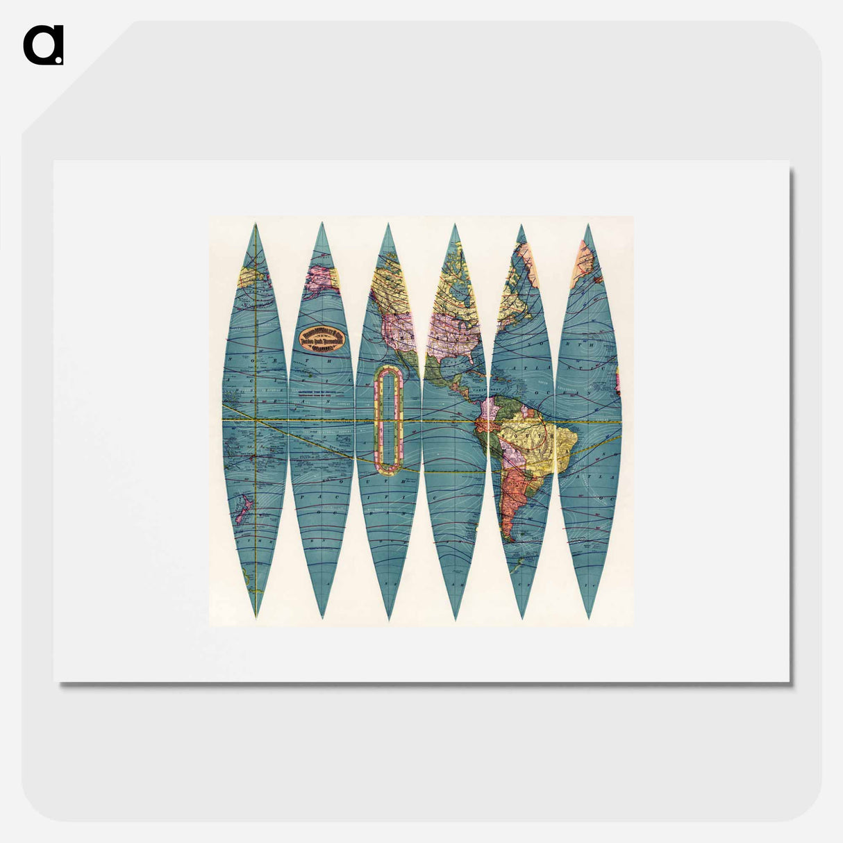 New twelve inch terrestrial globe - アンティーク地図 Poster.