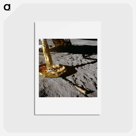 アートポストカード-Apollo 11 Lunar Module Footpad - アポロ月面着陸 Postcard.
