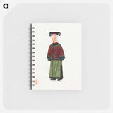 アートメモ帳-Old Lady in Light Green Embroidered Silk Costume
 - 中国の衣装 Memo.
