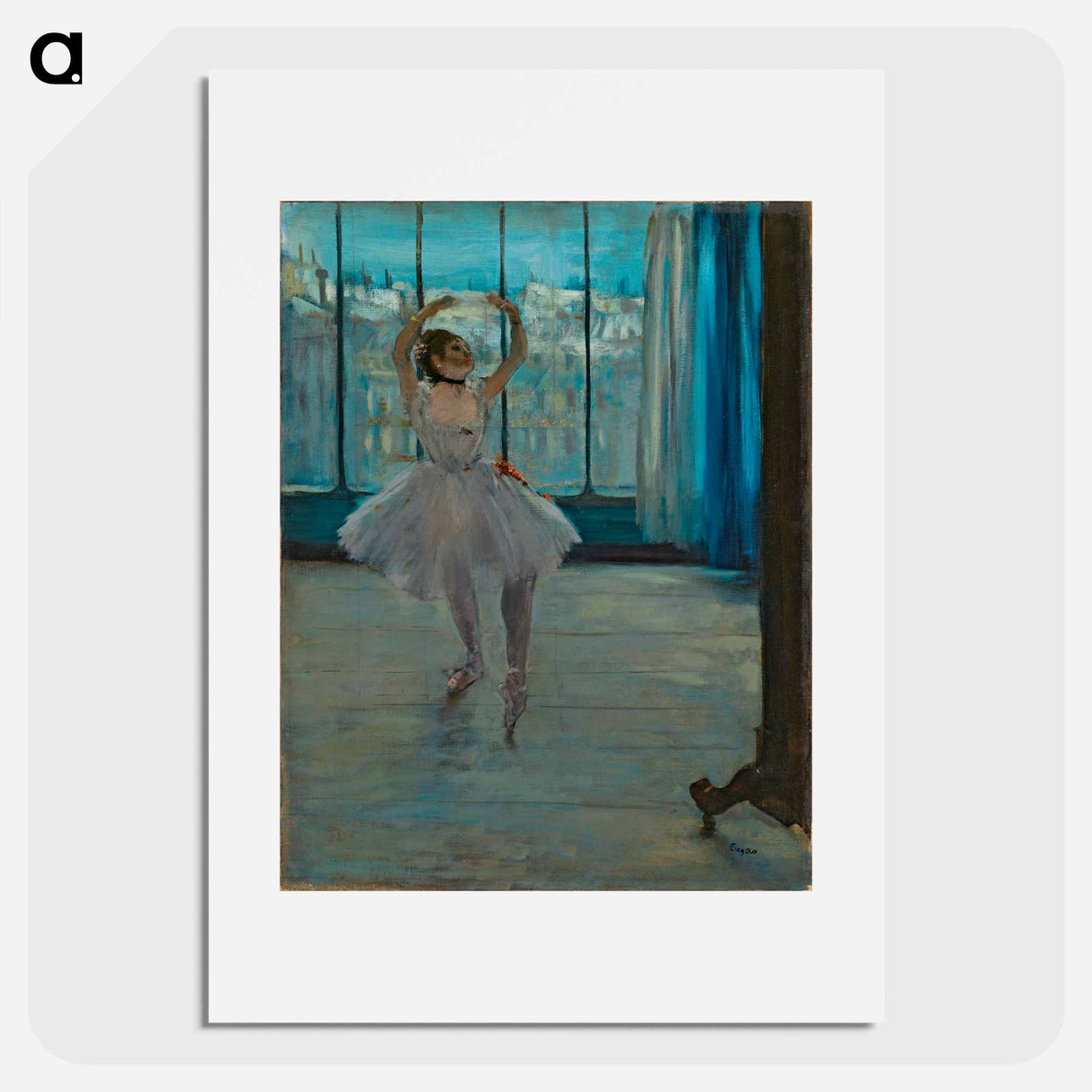 Dancer posing for a Photographer (Dancer in Front of the Window) - Edgar Degas Poster.