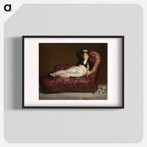 アートポスター-Reclining Young Woman in Spanish Costume - エドゥアール マネ Poster.