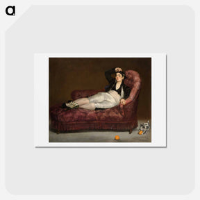 アートポストカード-Reclining Young Woman in Spanish Costume - エドゥアール マネ Postcard.