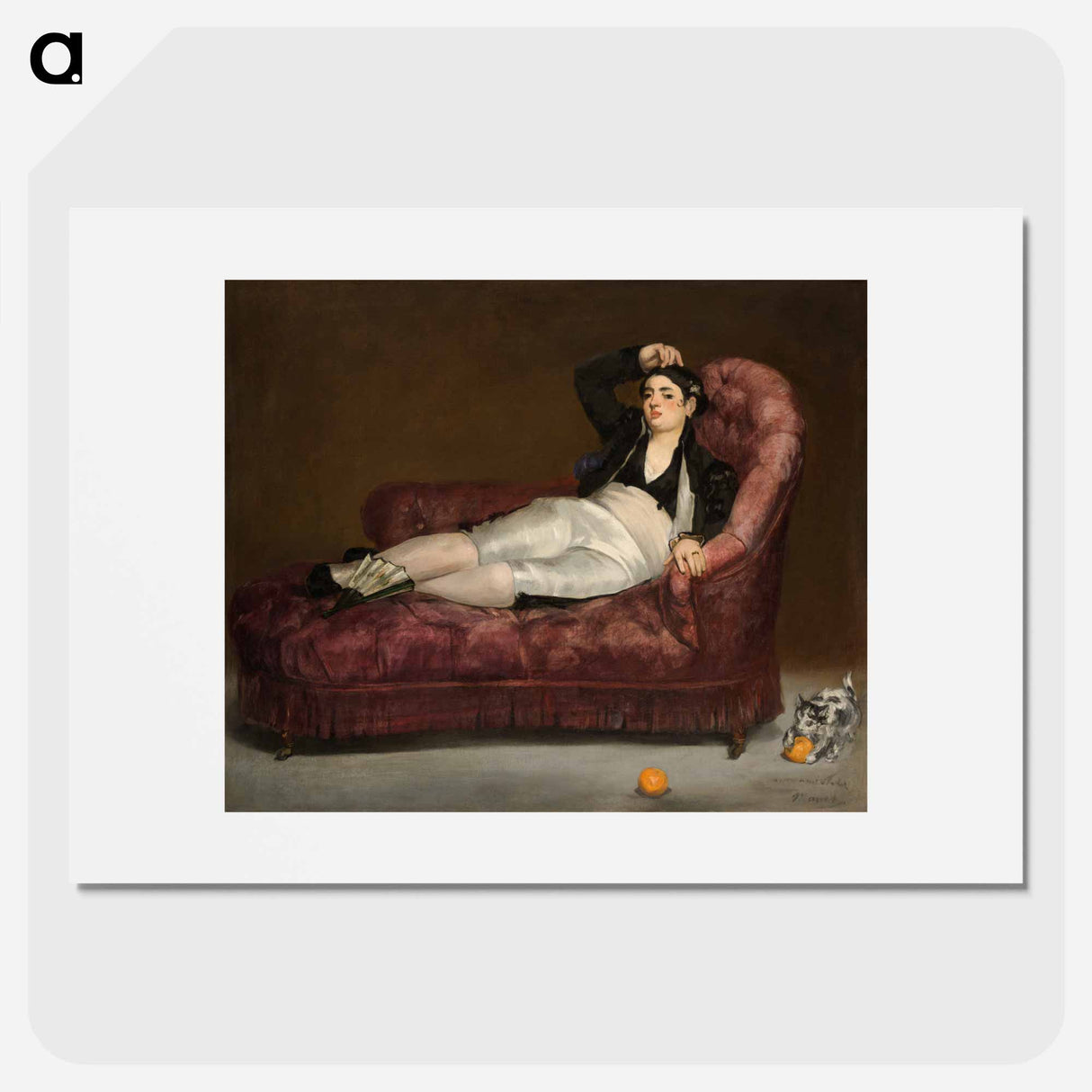 Reclining Young Woman in Spanish Costume - エドゥアール マネ Poster.