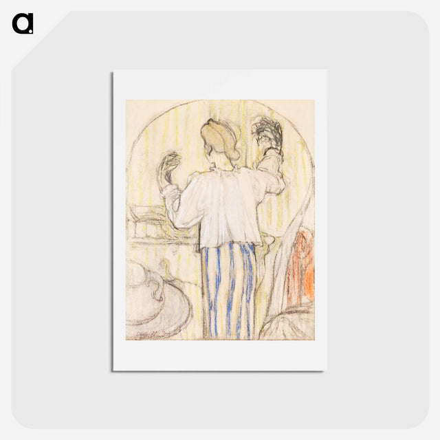アートポストカード-In Front of the Mirror - エドゥアール ヴュイヤール Postcard.