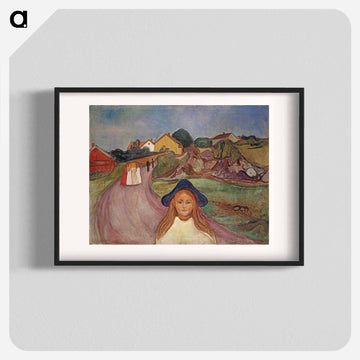 Road in Aasgaardstrand - Edvard Munch Poster.