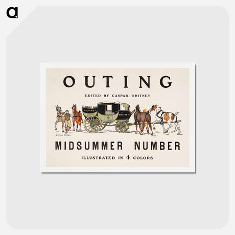 アートポストカード-Outing - エドワード ペンフィールド Postcard.