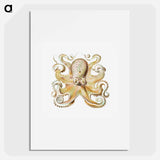 Vintage octopus marine life illustration - エルンスト ヘッケル Poster.