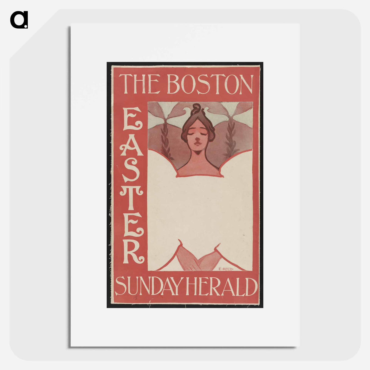 Stylized portrait of a woman - Easter - Ethel Reed Poster.