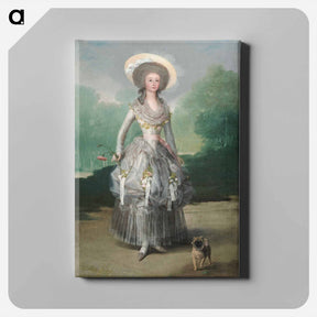 アートパネル-The Marquesa de Pontejos - フランシスコ デ ゴヤ Canvas.
