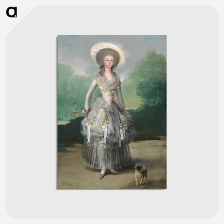 アートポストカード-The Marquesa de Pontejos - フランシスコ デ ゴヤ Postcard.
