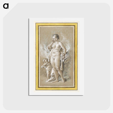 アートポストカード-Venus and Cupid - フランソワ ブーシェ Postcard.