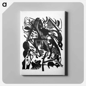 アートパネル-Birth of the wolves - フランツ マルク Canvas.