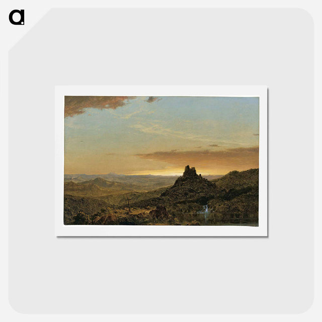 アートポストカード-Cross in the Wilderness - フレデリック エドウィン チャーチ Postcard.