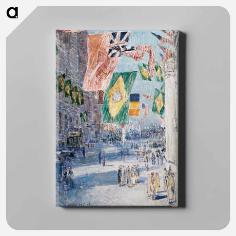 アートパネル-Avenue of the Allies: Brazil, Belgium - フレデリック チャイルド ハッサム Canvas.
