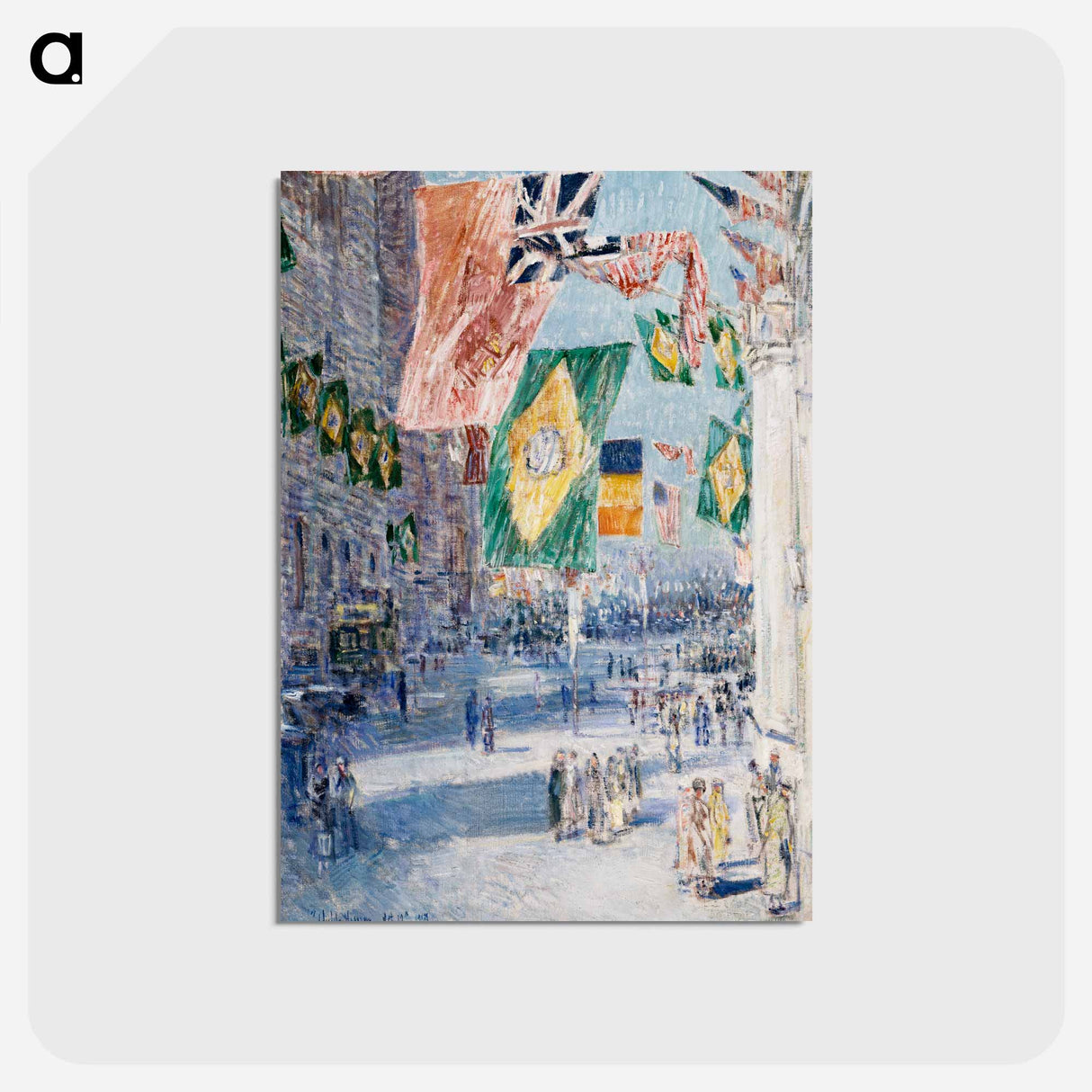 アートポストカード-Avenue of the Allies: Brazil, Belgium - フレデリック チャイルド ハッサム Postcard.