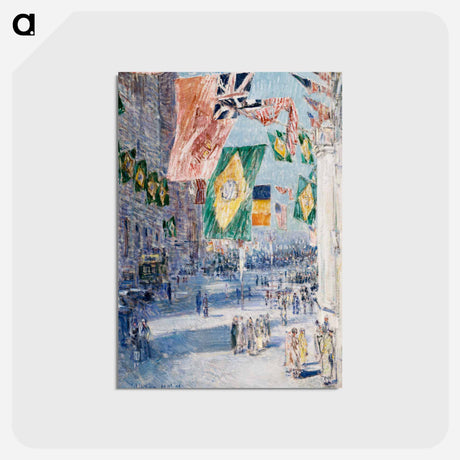 アートポストカード-Avenue of the Allies: Brazil, Belgium - フレデリック チャイルド ハッサム Postcard.