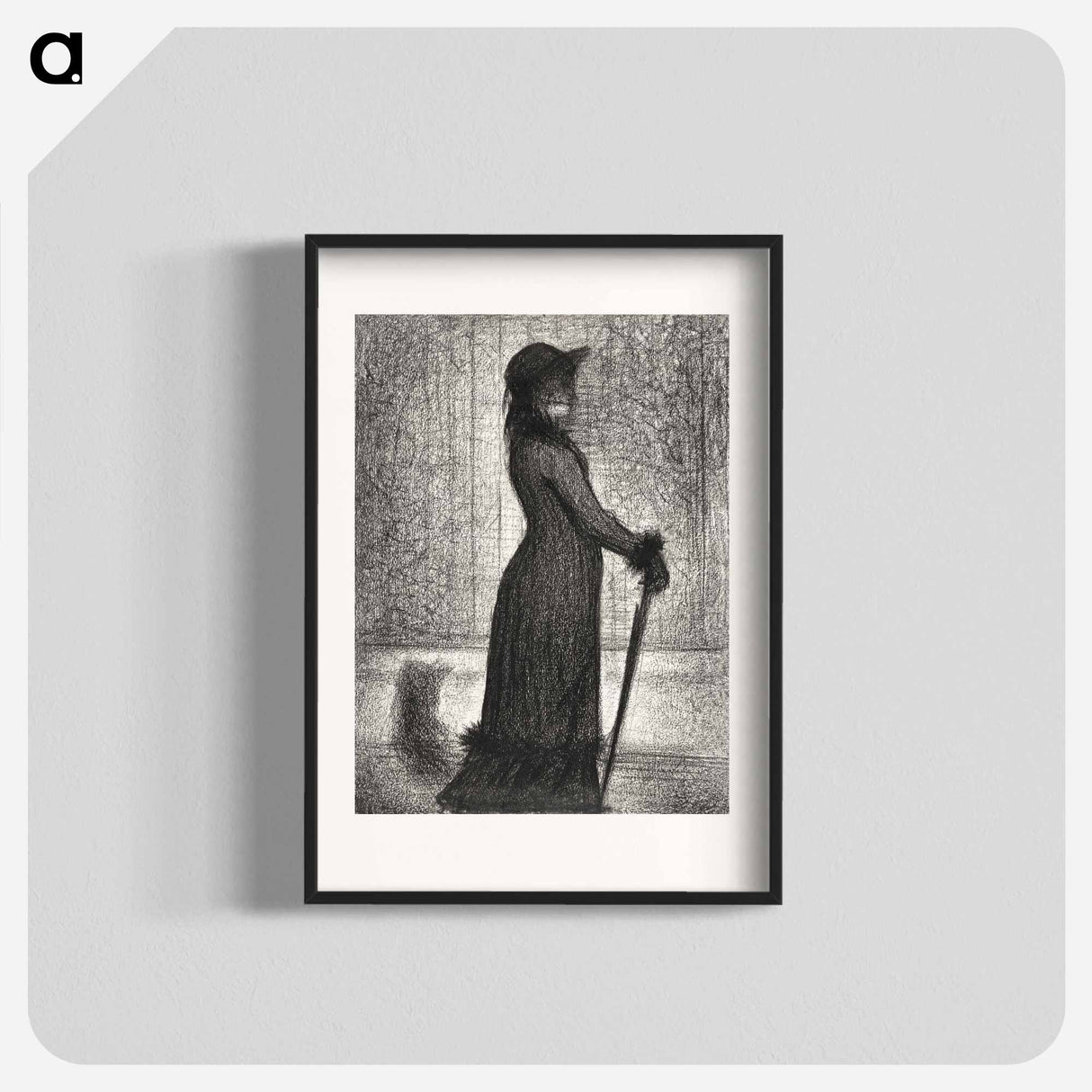 Woman Strolling - Georges Seurat Poster.