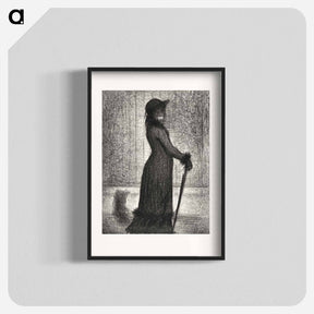 アートポスター-Woman Strolling - ジョルジュ スーラ Poster.