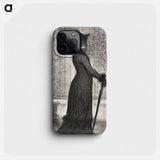 Woman Strolling - Georges Seurat Phone Case.