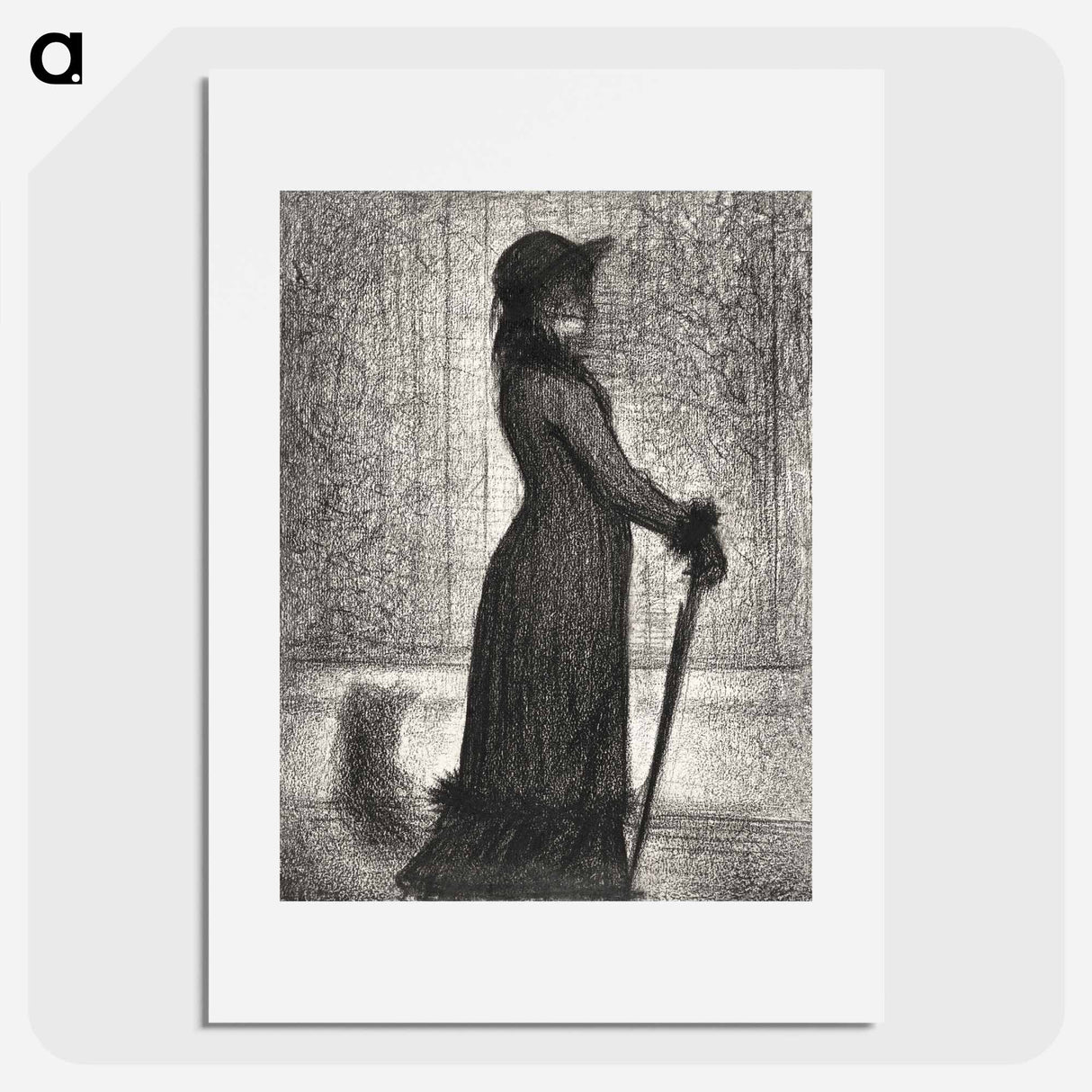 Woman Strolling - Georges Seurat Poster.