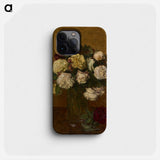 Roses in a Vase - アンリ ファンタン ラトゥール Phone Case.